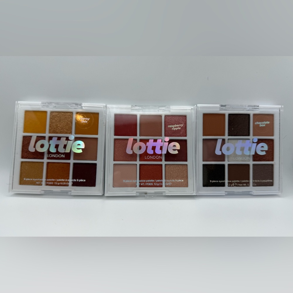 Lottie London Eyeshadow Bundle (3pk) Chocolate Box, Honey Bee & Raspberry Ripple